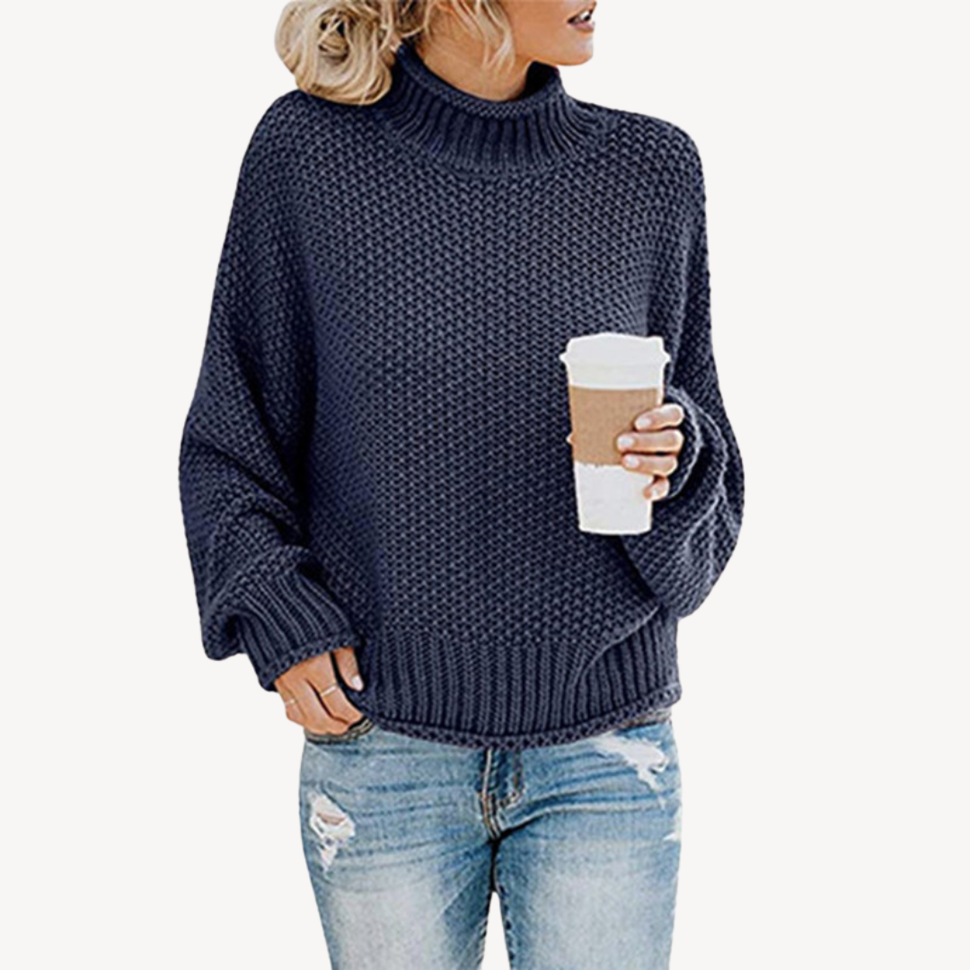 VogeLuxe | Women’s Bold Line Turtleneck Sweater 7