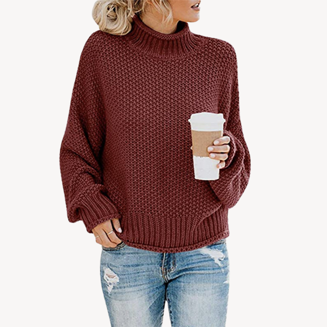 VogeLuxe | Women’s Bold Line Turtleneck Sweater 8