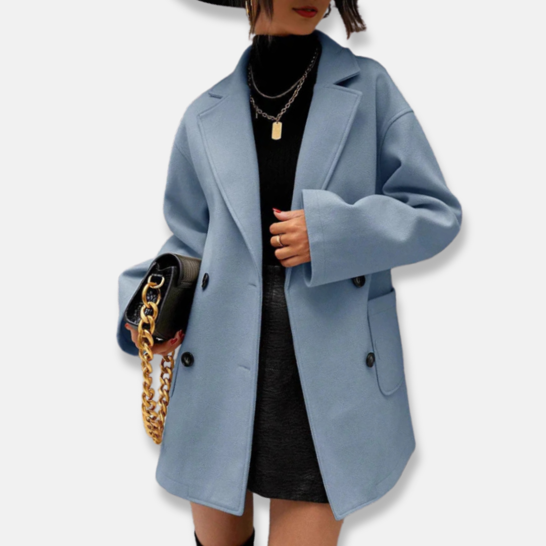 VogeLuxe | Women’s Boxy Double-Breasted Coat 1