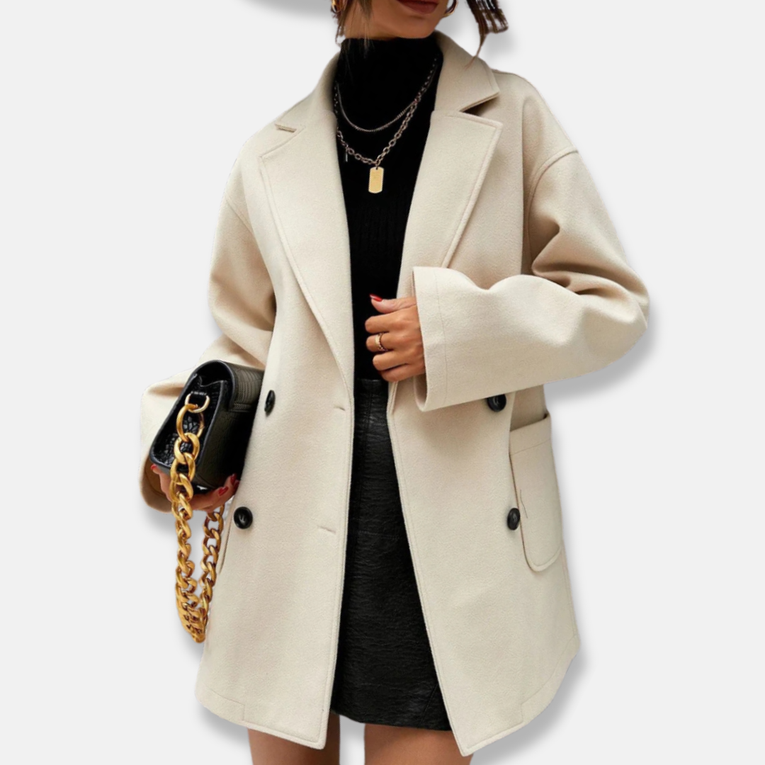 VogeLuxe | Women’s Boxy Double-Breasted Coat 2
