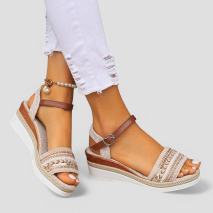 VogeLuxe | Women’s Braided Platform Sandals 1