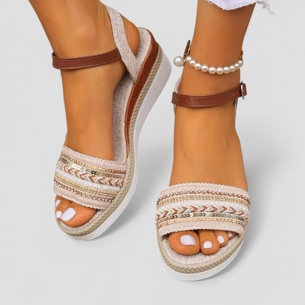 VogeLuxe | Women’s Braided Platform Sandals 3