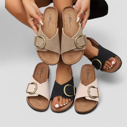 VogeLuxe | Women’s Buckle Strap Beach Slippers 7