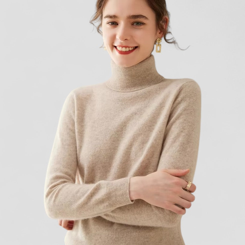 VogeLuxe | Women’s Cashmere Turtleneck Sweater 3