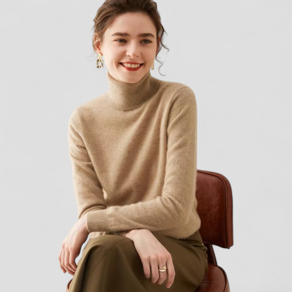 VogeLuxe | Women’s Cashmere Turtleneck Sweater 4