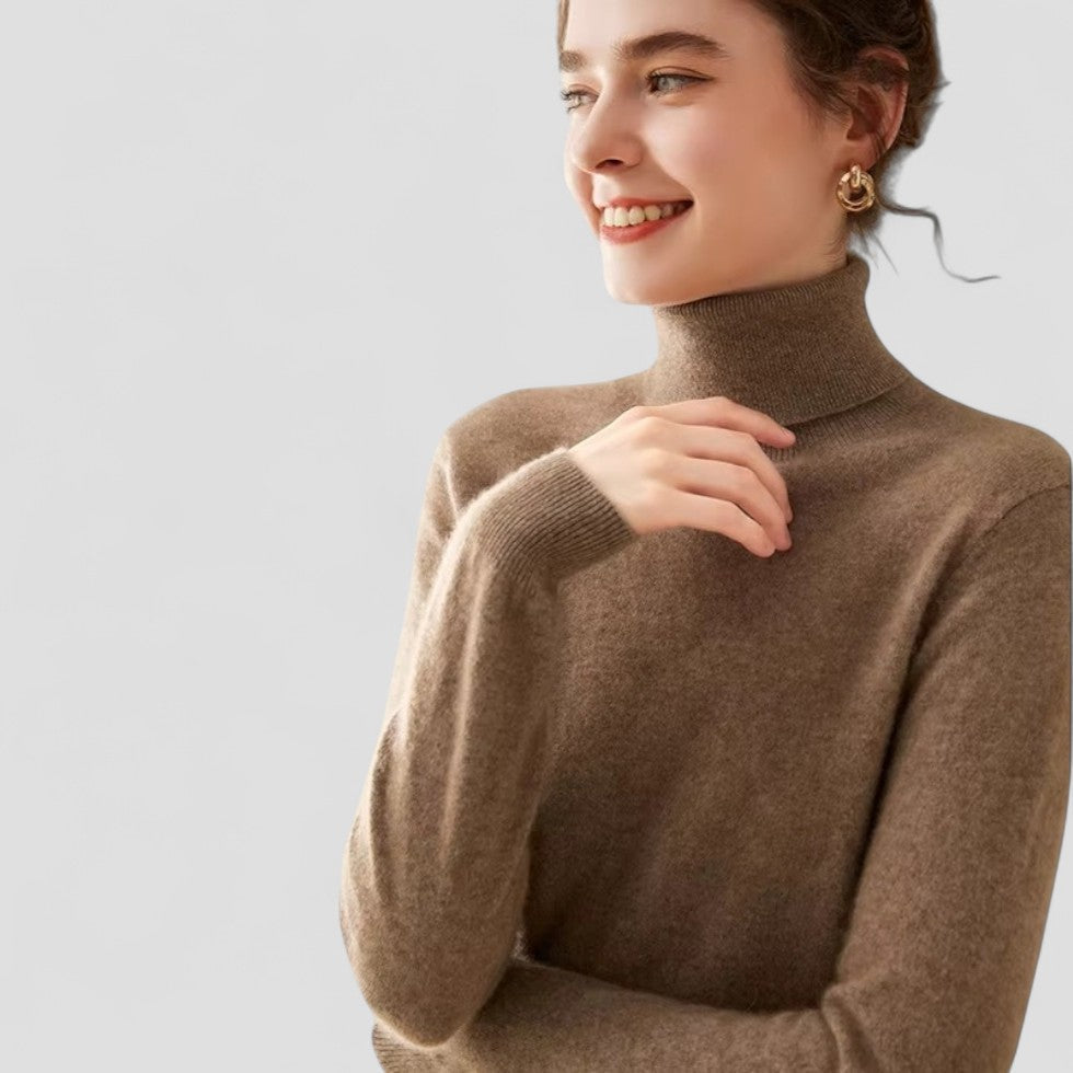 VogeLuxe | Women’s Cashmere Turtleneck Sweater 5