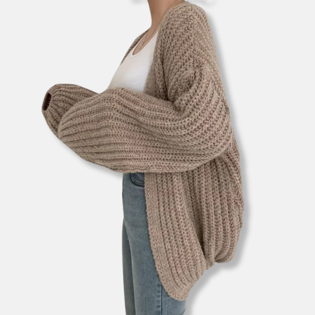 VogeLuxe | Women’s Chunky Balloon Sleeve Cardigan 4
