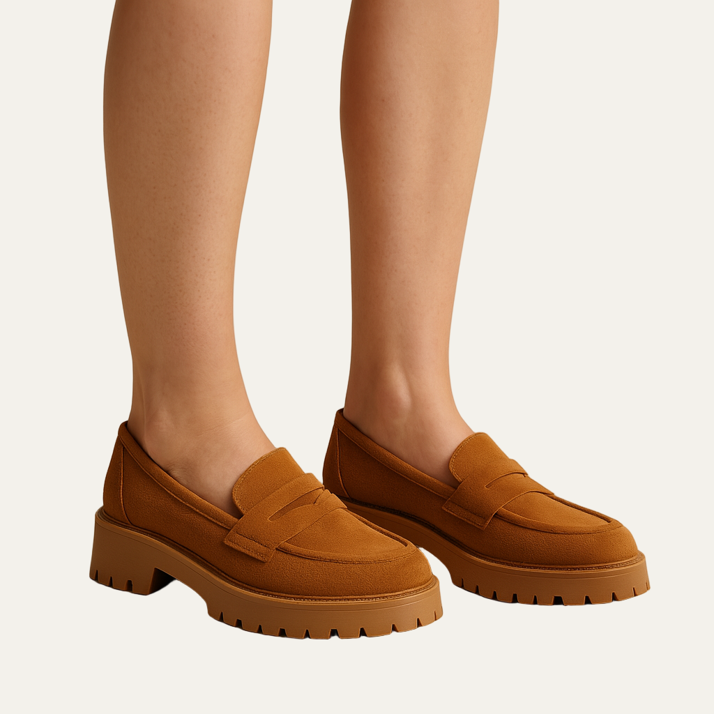 VogeLuxe | Women’s Chunky Sole Penny Loafers 1