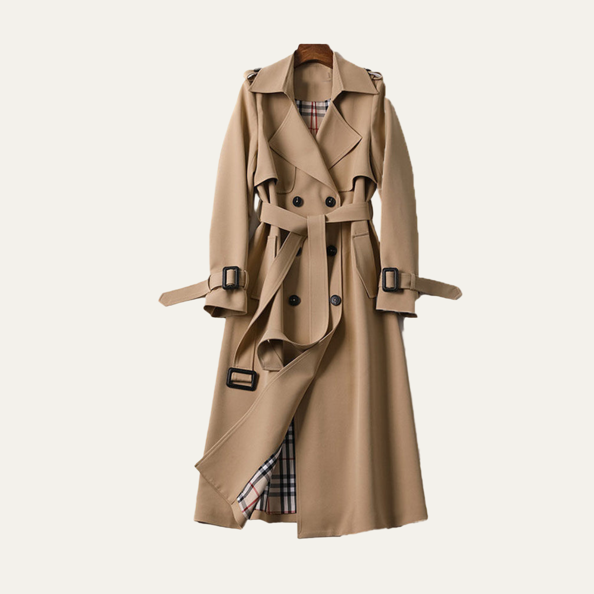 VogeLuxe | Women’s Classic Belted Trench Coat 0