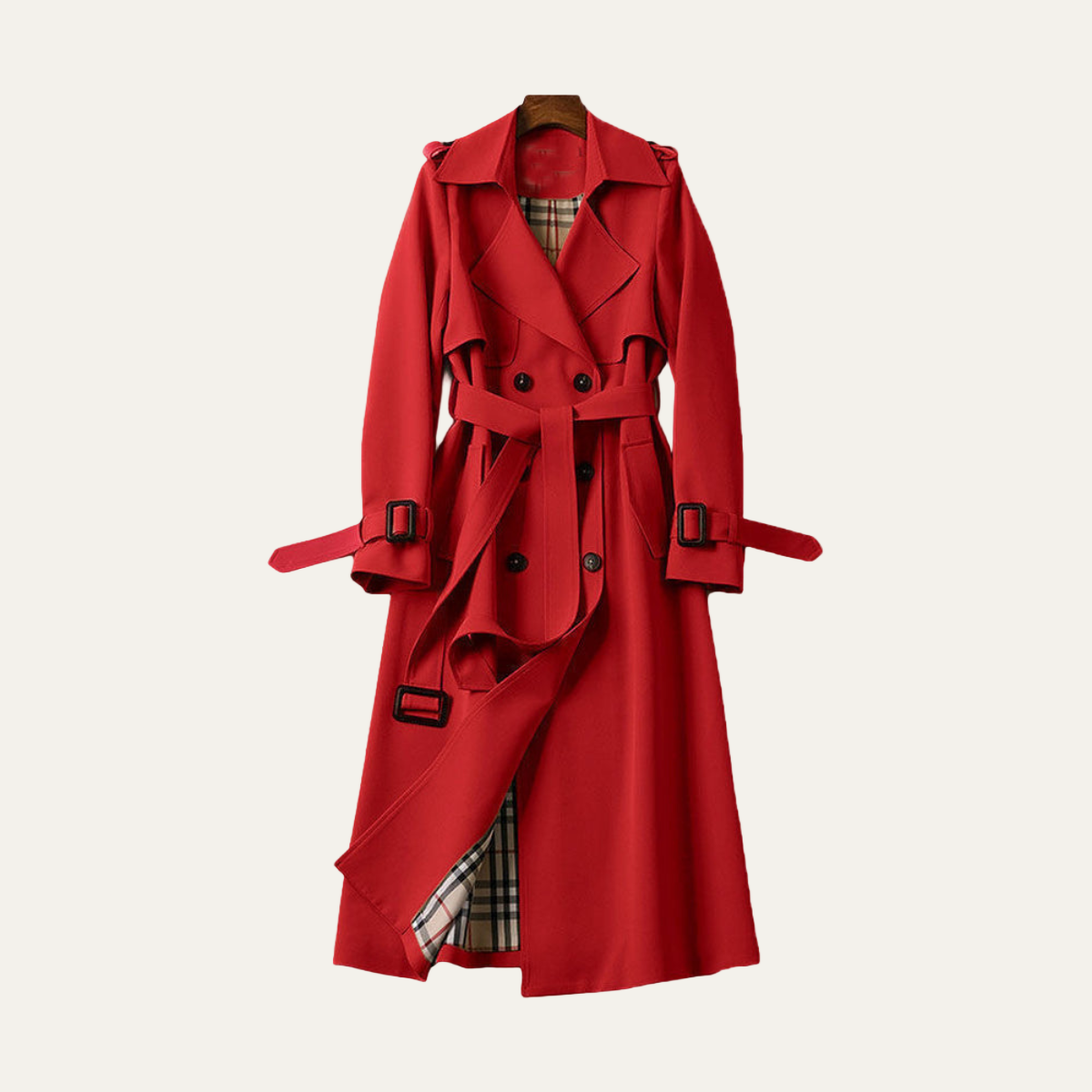 VogeLuxe | Women’s Classic Belted Trench Coat 2