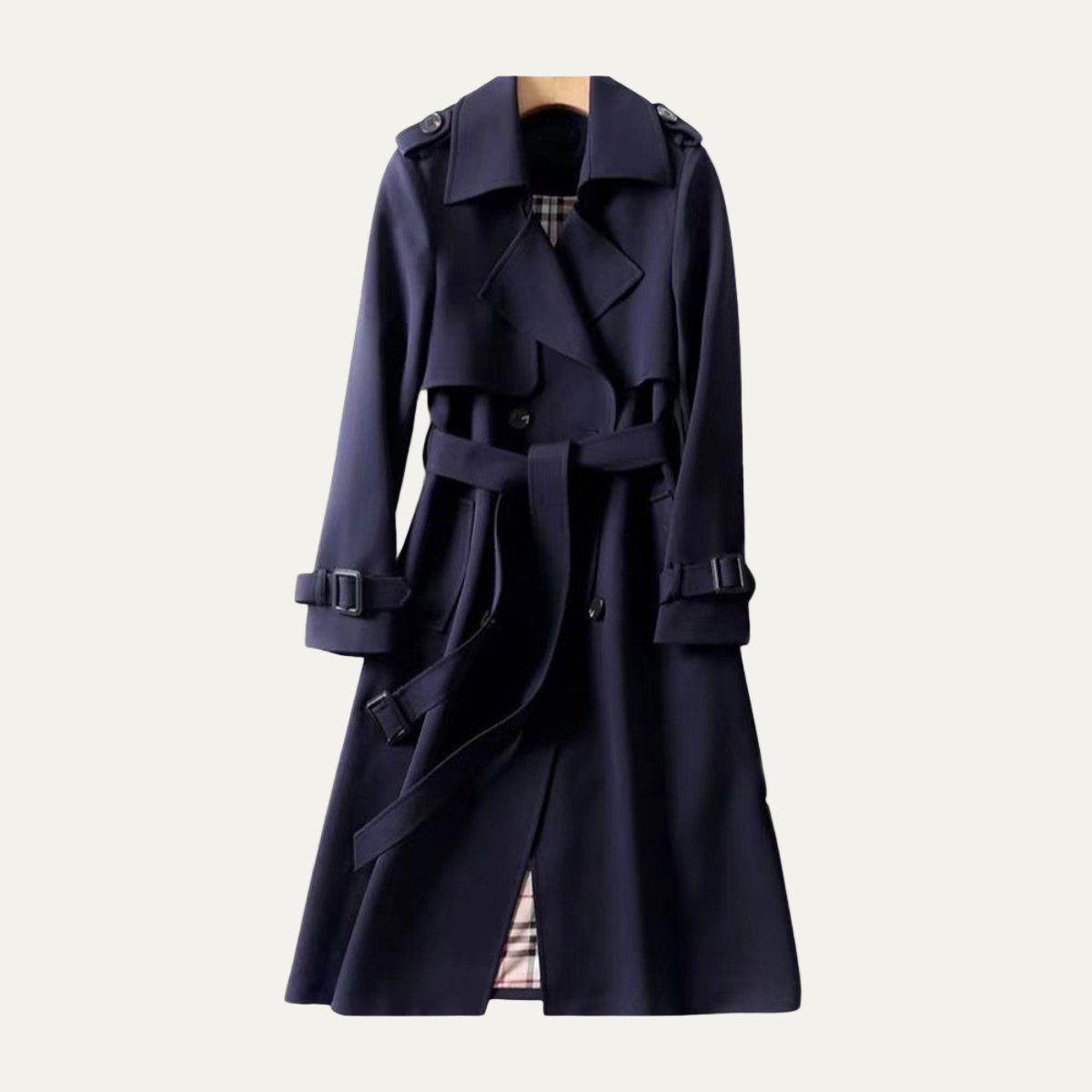VogeLuxe | Women’s Classic Belted Trench Coat 5