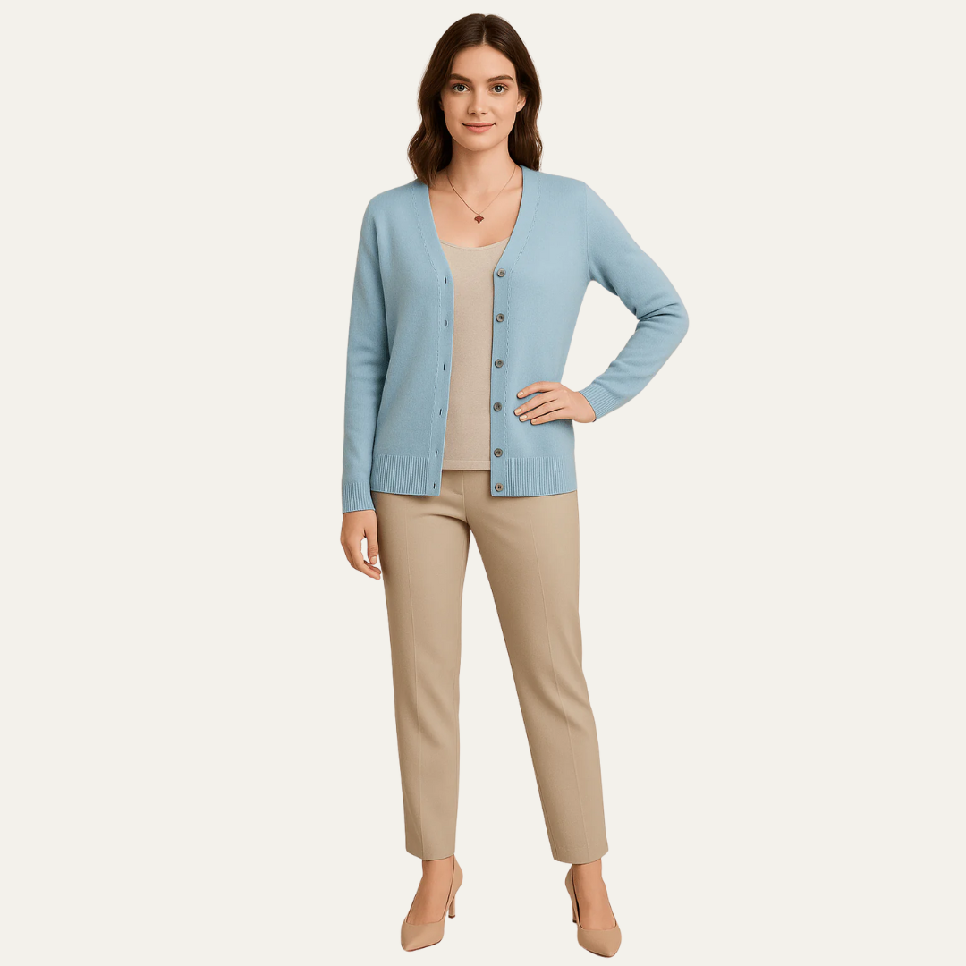 VogeLuxe | Women’s Classic Button-Front Cardigan 0