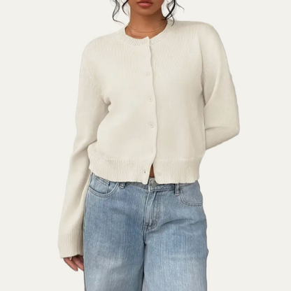 VogeLuxe | Women’s Classic Cropped Knit Cardigan 0