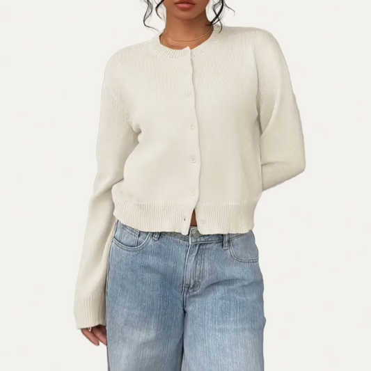 VogeLuxe | Women’s Classic Cropped Knit Cardigan 0