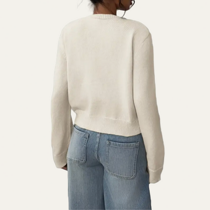 VogeLuxe | Women’s Classic Cropped Knit Cardigan 3