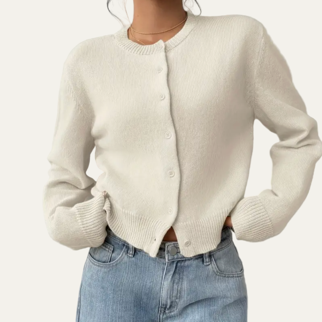VogeLuxe | Women’s Classic Cropped Knit Cardigan 4
