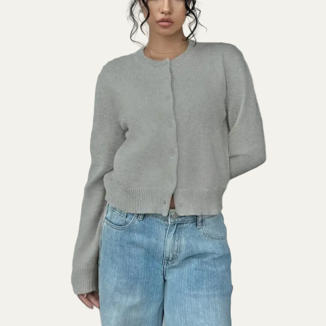 VogeLuxe | Women’s Classic Cropped Knit Cardigan 6