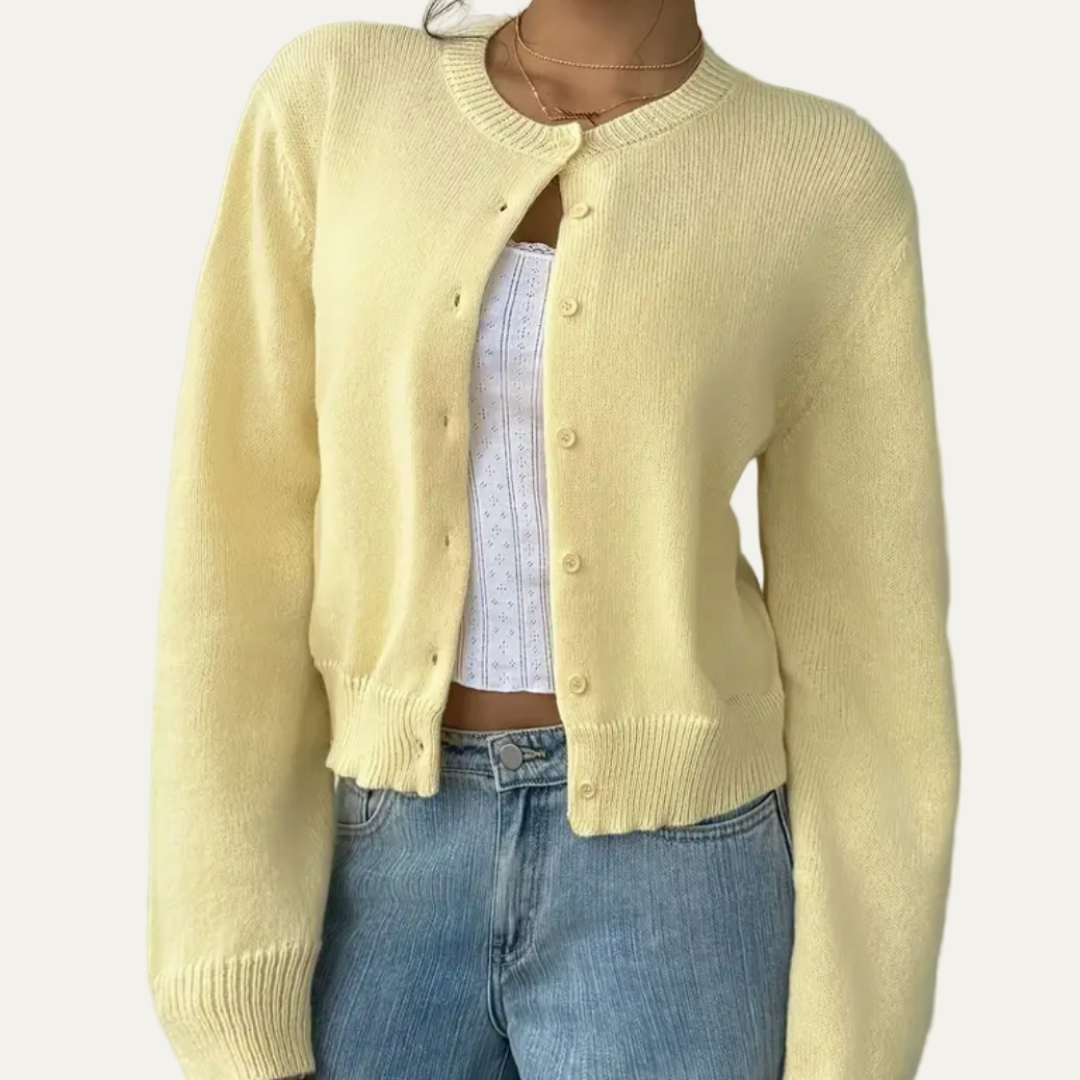VogeLuxe | Women’s Classic Cropped Knit Cardigan 9