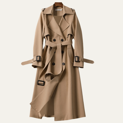 VogeLuxe | Women’s Classic Double-Breasted Trench Coat 0