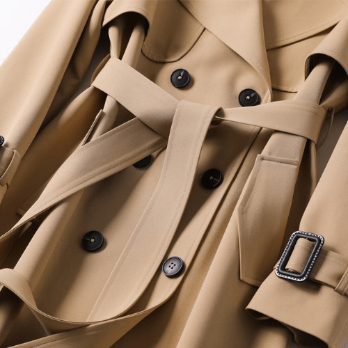 VogeLuxe | Women’s Classic Double-Breasted Trench Coat 2