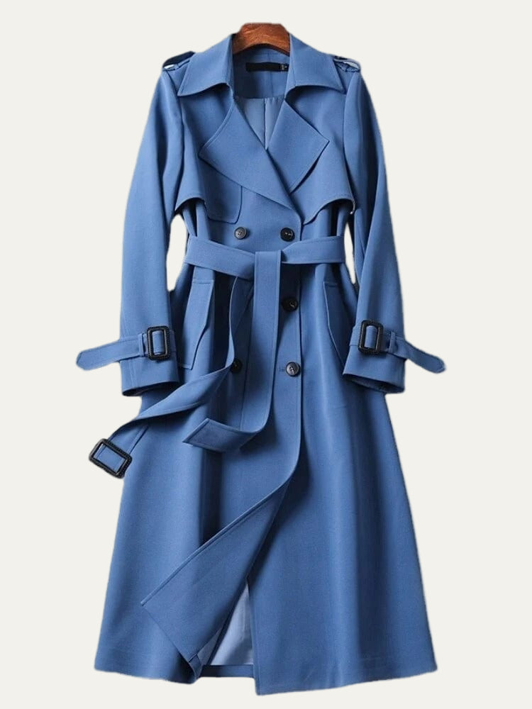 VogeLuxe | Women’s Classic Double-Breasted Trench Coat 3
