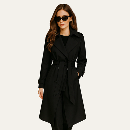 VogeLuxe | Women’s Classic Double-Breasted Trench Coat 5