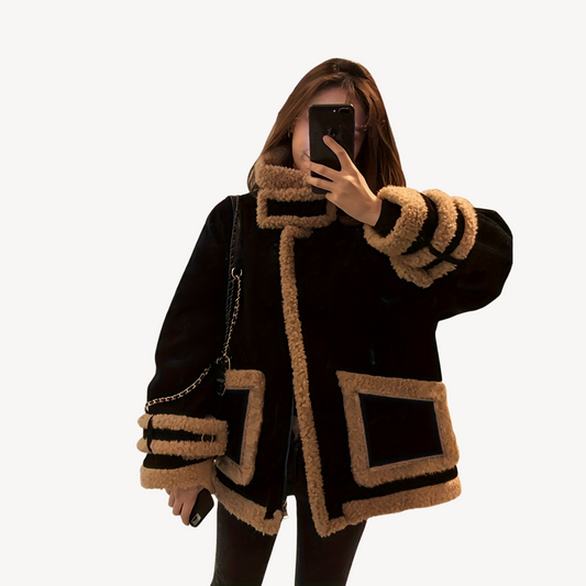 VogeLuxe | Women’s Corduroy Lambswool Jacket 0