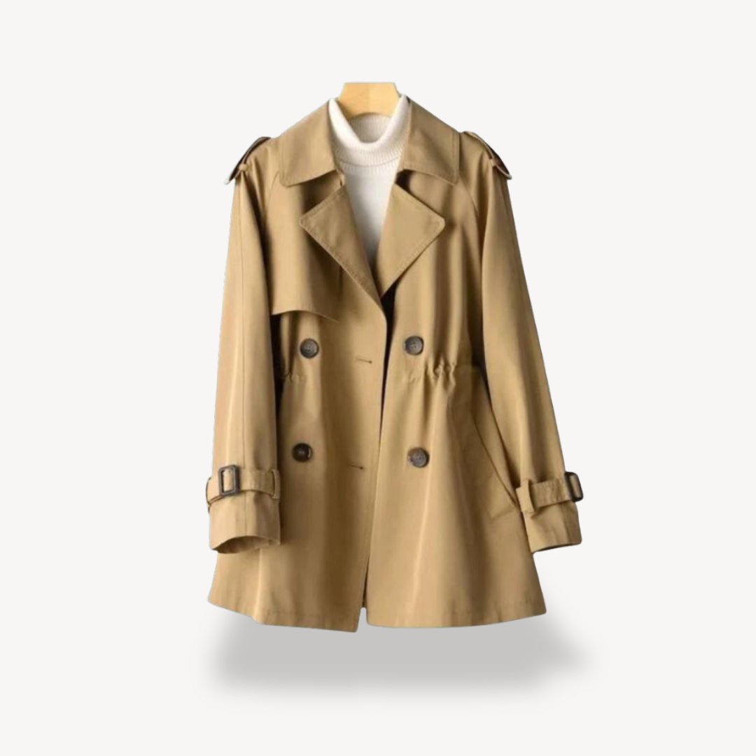 VogeLuxe | Women’s Cotton Midi Trench Coat 0