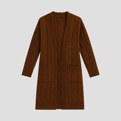 VogeLuxe | Women’s Cozy Cable Knit Longline Cardigan 1