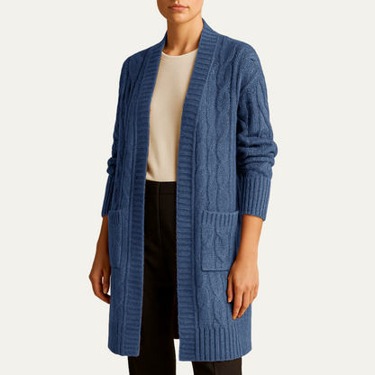 VogeLuxe | Women’s Cozy Cable Knit Longline Cardigan 10