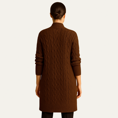 VogeLuxe | Women’s Cozy Cable Knit Longline Cardigan 3