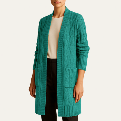 VogeLuxe | Women’s Cozy Cable Knit Longline Cardigan 9