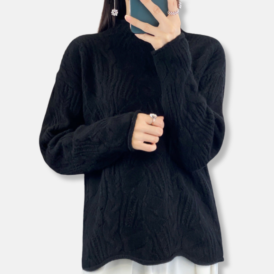 VogeLuxe | Women’s Cozy Cable Knit Sweater 2