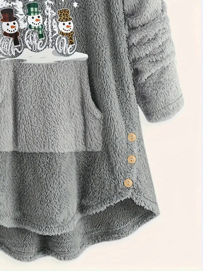 VogeLuxe | Women’s Cozy Christmas Sherpa Hoodie Blanket 7