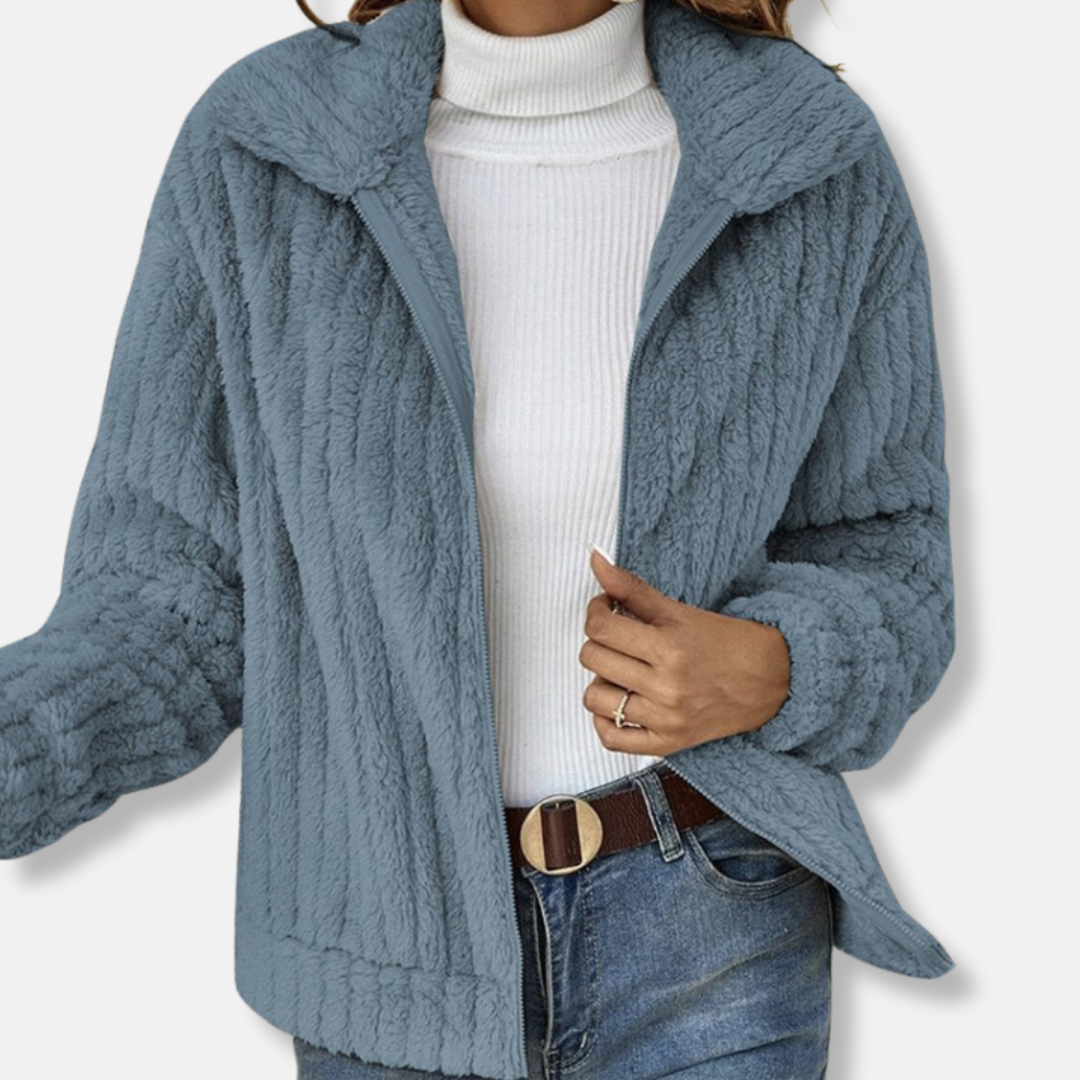 VogeLuxe | Women’s Cozy Sherpa Zip Jacket 2