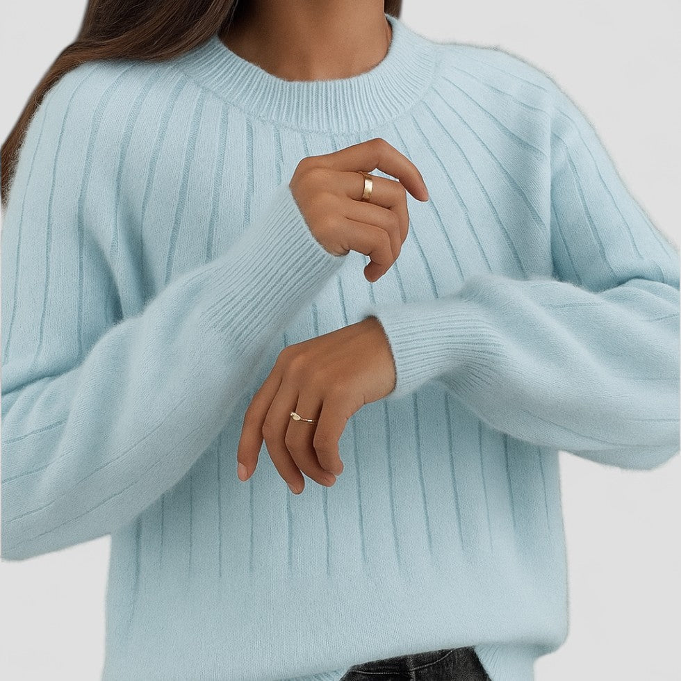 VogeLuxe | Women’s Cozy Solid Lined Sweater 4