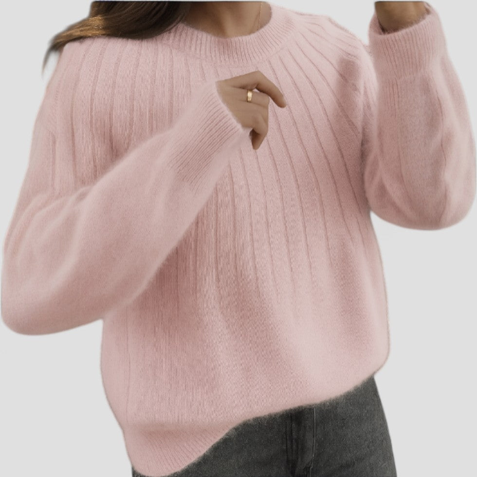 VogeLuxe | Women’s Cozy Solid Lined Sweater 5