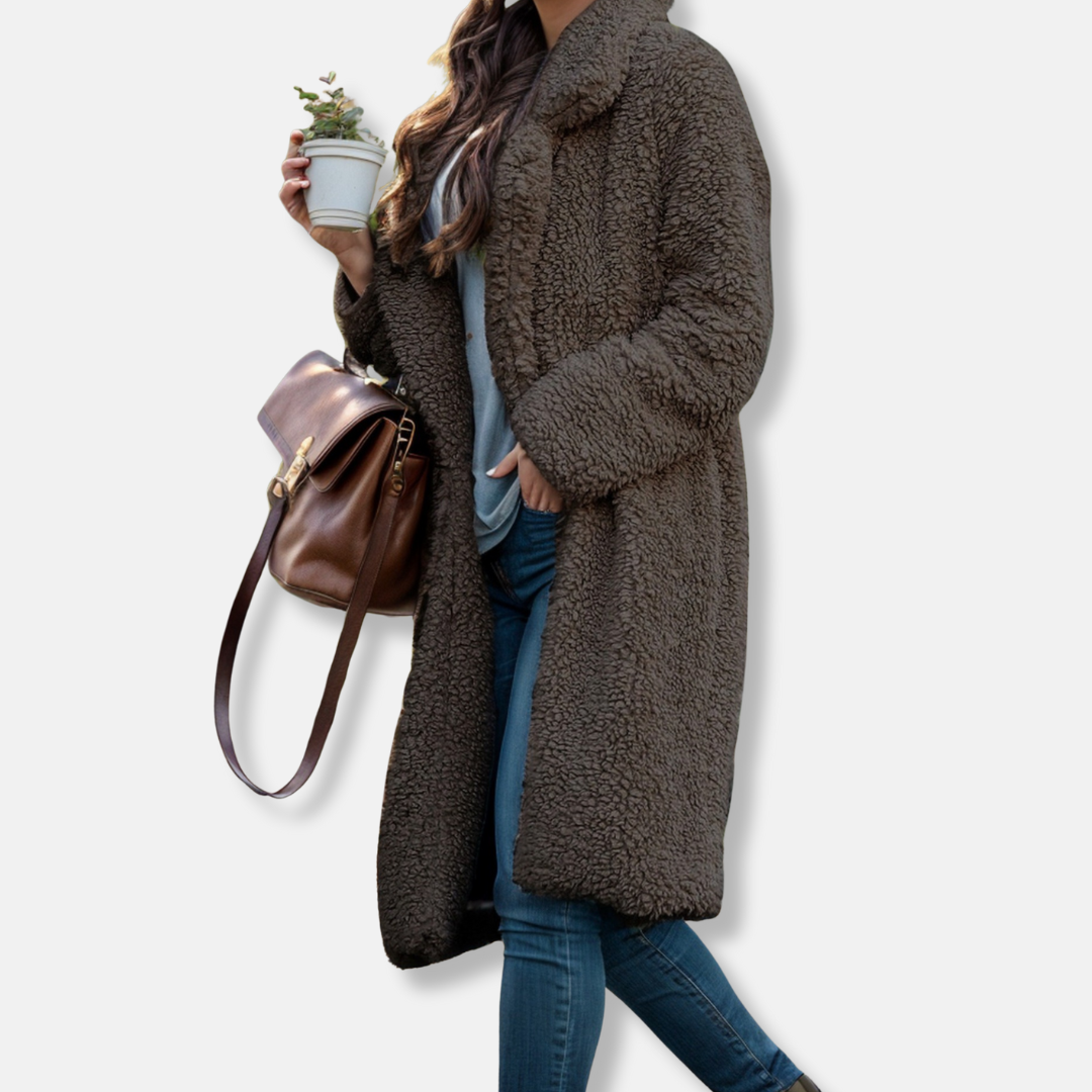 VogeLuxe | Women’s Cozy Teddy Longline Coat 3