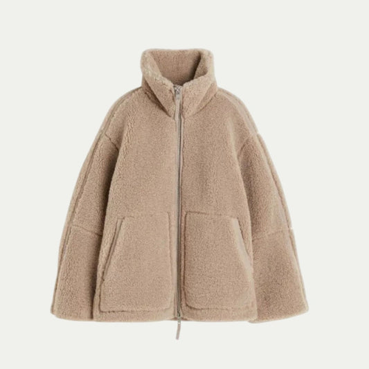 VogeLuxe | Women’s Cozy Textured Fleece Zip-Up Jacket 0