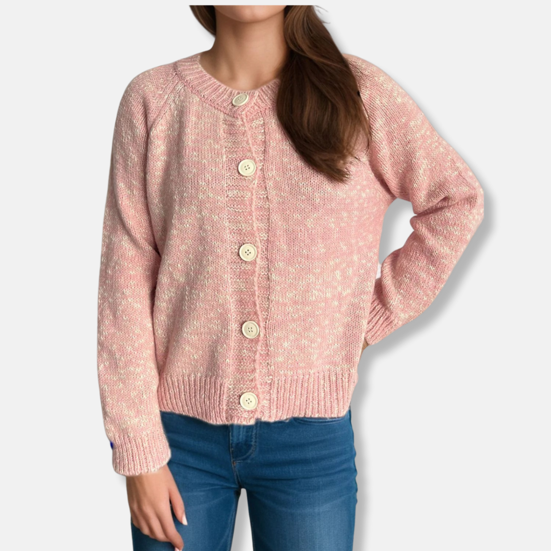VogeLuxe | Women's Cropped Button-Up Cardigan 0