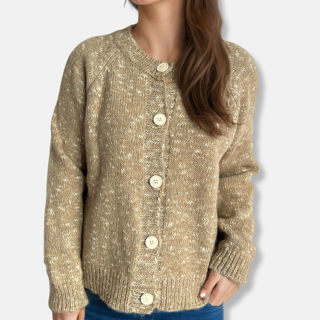 VogeLuxe | Women's Cropped Button-Up Cardigan 1