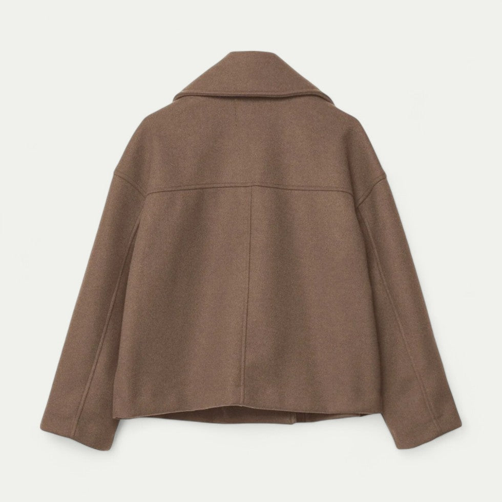 VogeLuxe | Women’s Cropped Double-Breasted Peacoat 6