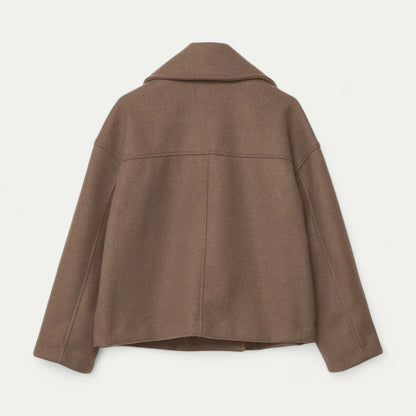 VogeLuxe | Women’s Cropped Double-Breasted Peacoat 6