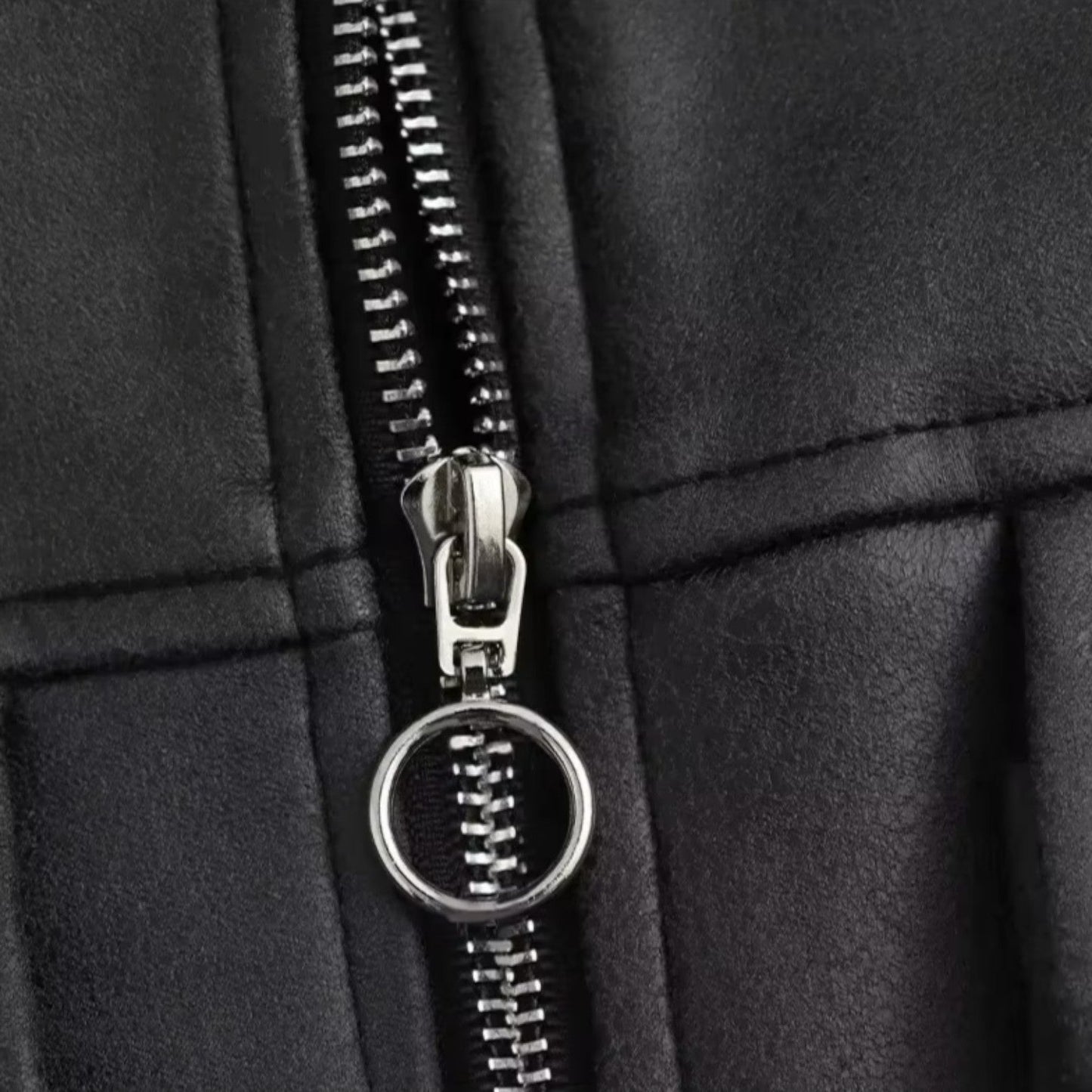 VogeLuxe | Women’s Cropped Faux Leather Aviator Jacket 2