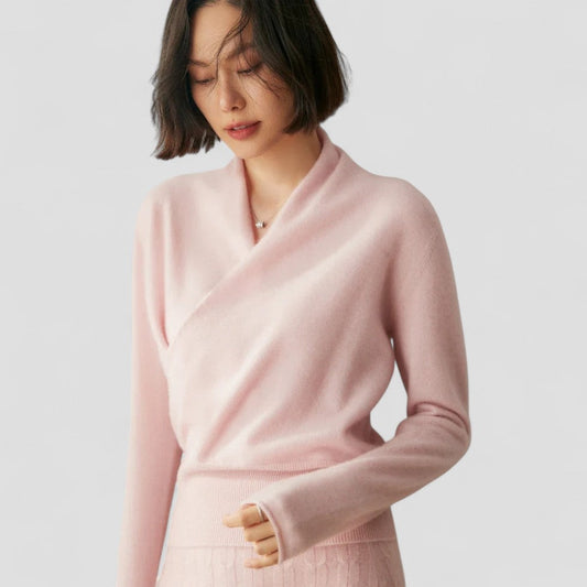 VogeLuxe | Women’s Crossover Cashmere Sweater 0