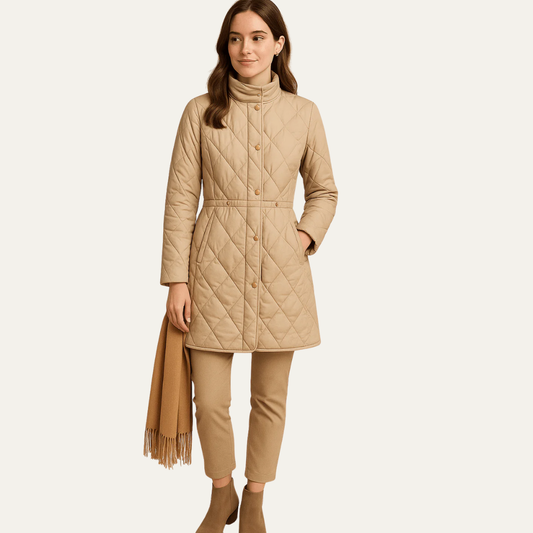 VogeLuxe | Women’s Diamond Quilted Jacket with Buttons 0