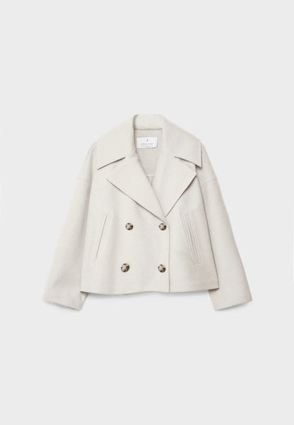 VogeLuxe | Women’s Double-Breasted Cropped Peacoat 0