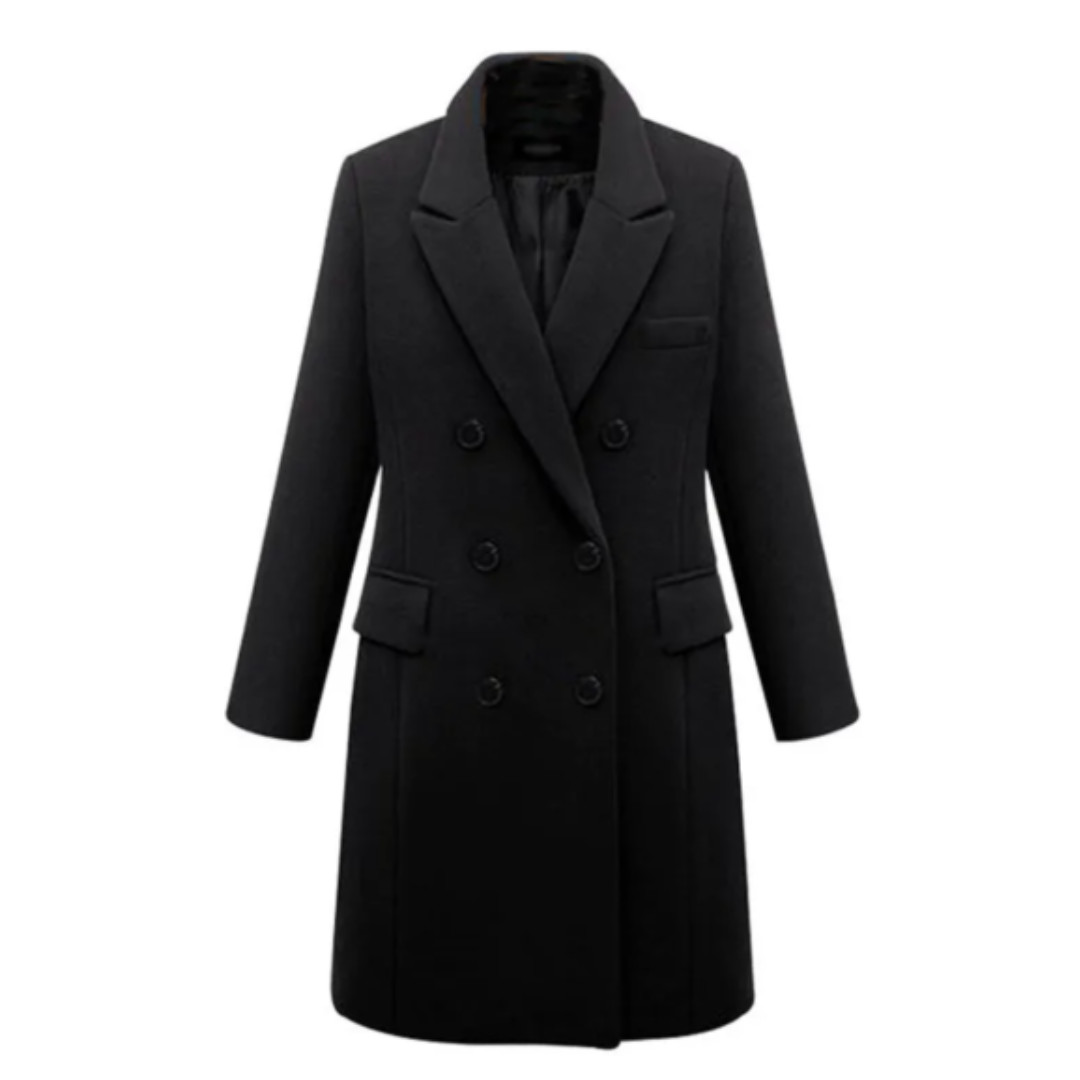 VogeLuxe | Women’s Double-Breasted Short Peacoat 0