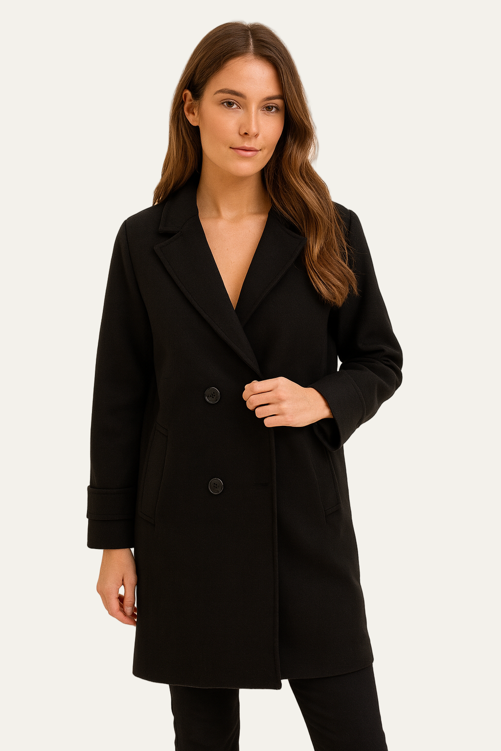 VogeLuxe | Women's Double-Breasted Wool Coat 2