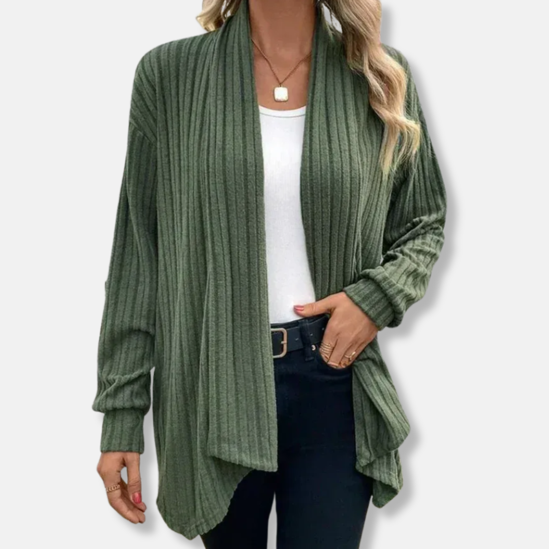 VogeLuxe | Women’s Drape-Front Cardigan 0